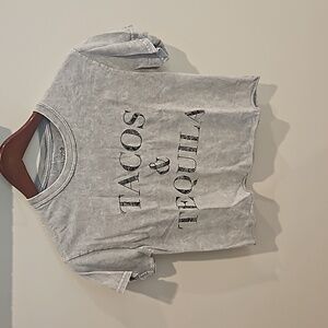 Tacos and tequila crop top